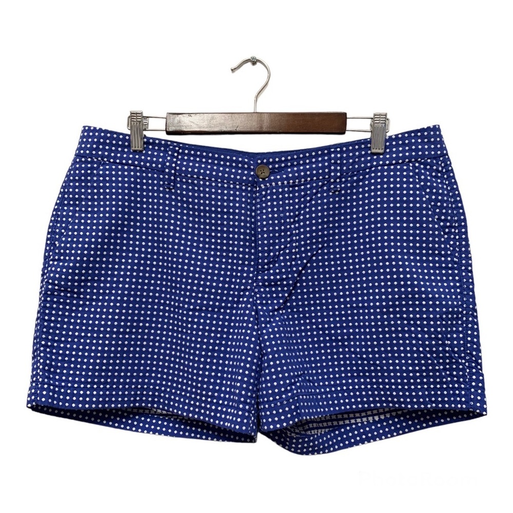 Old Navy Cotton Poly Blend Polka Dot Pattern Shorts, Blue White Size 12